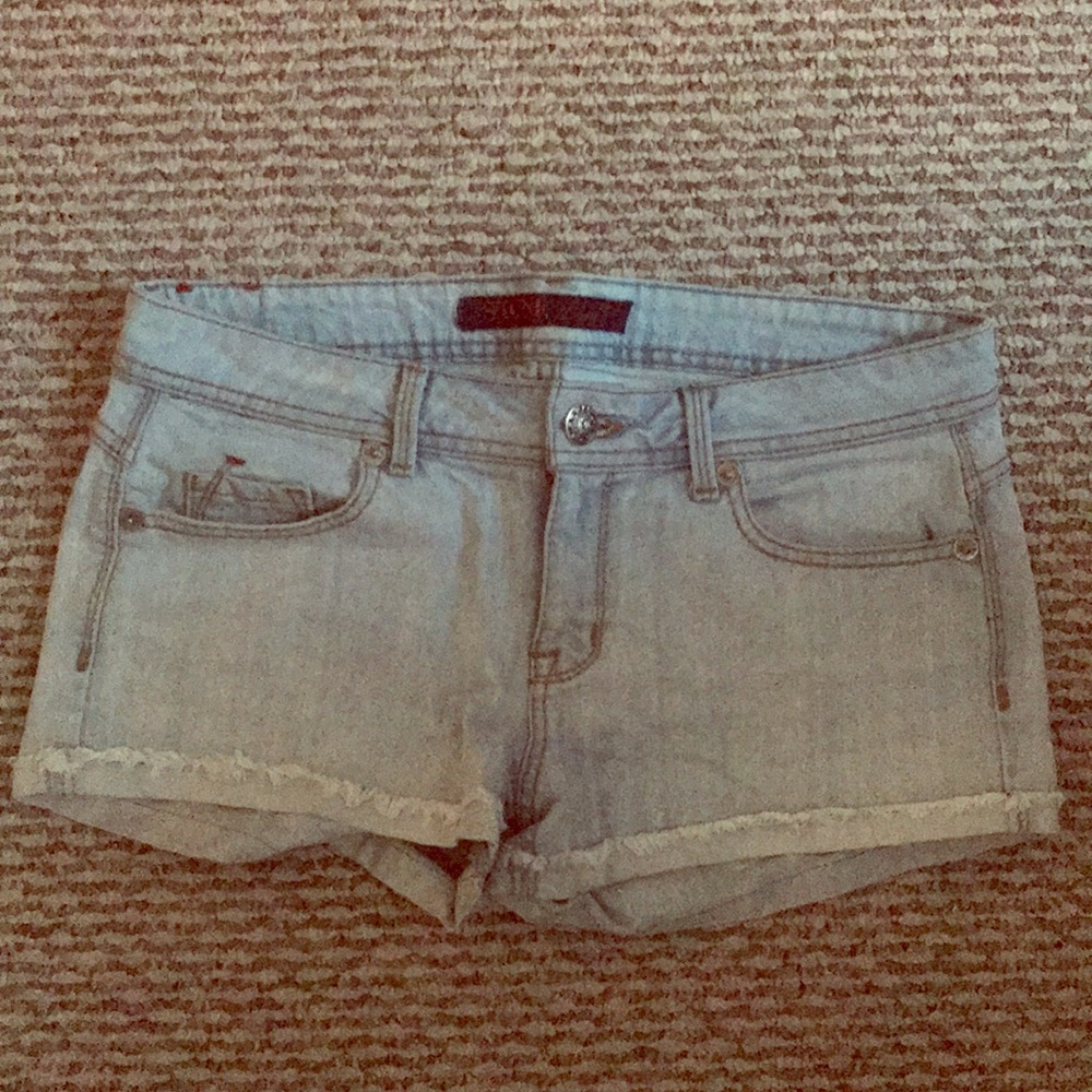 Light denim shorts